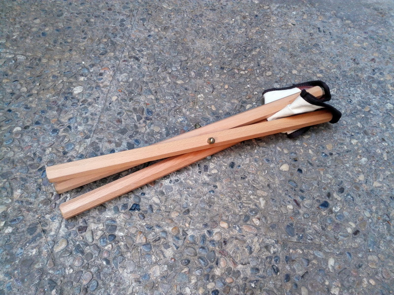 taburete plegable pic-nic playa liso madera loneta crudo 50x35x35 (6eu.) 1u